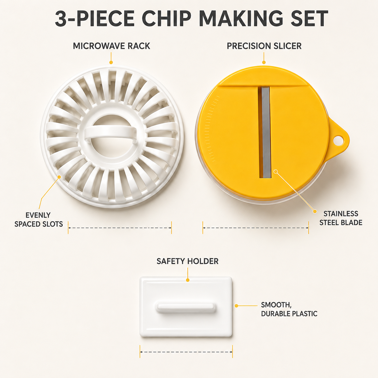 🥔 Microwave Potato Chip Maker with Slicer – Oil-Free Snack Kit ✨ - image 9
