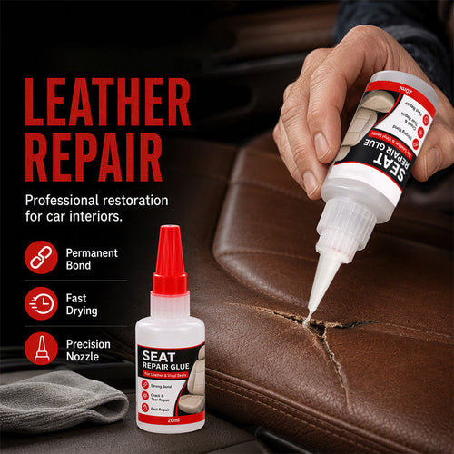 🚗50% OFF NOW! Quick Dry Car Seat Leather Repair Glue‑ Precision Nozzle Vinyl & Leather Adhesive, Permanent Bond Repair Glue for Car Seats, Sofas & Leather Furnitures - image 1