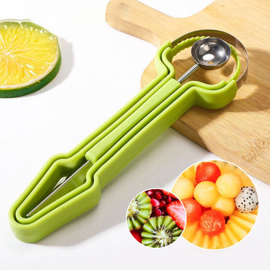 🎉Buy 1 Get 1 Free🍉3-in-1 Stainless Steel Melon Baller Scoop Tool Kit - image 1
