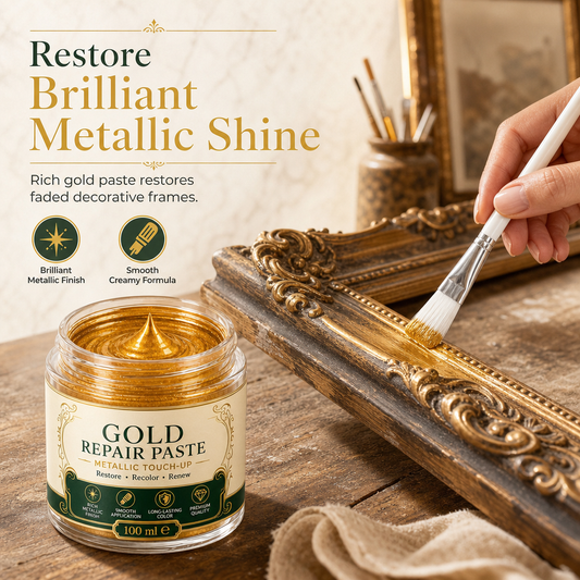 Gold Metallic Refinishing Repair Paste with Brush - image 1
