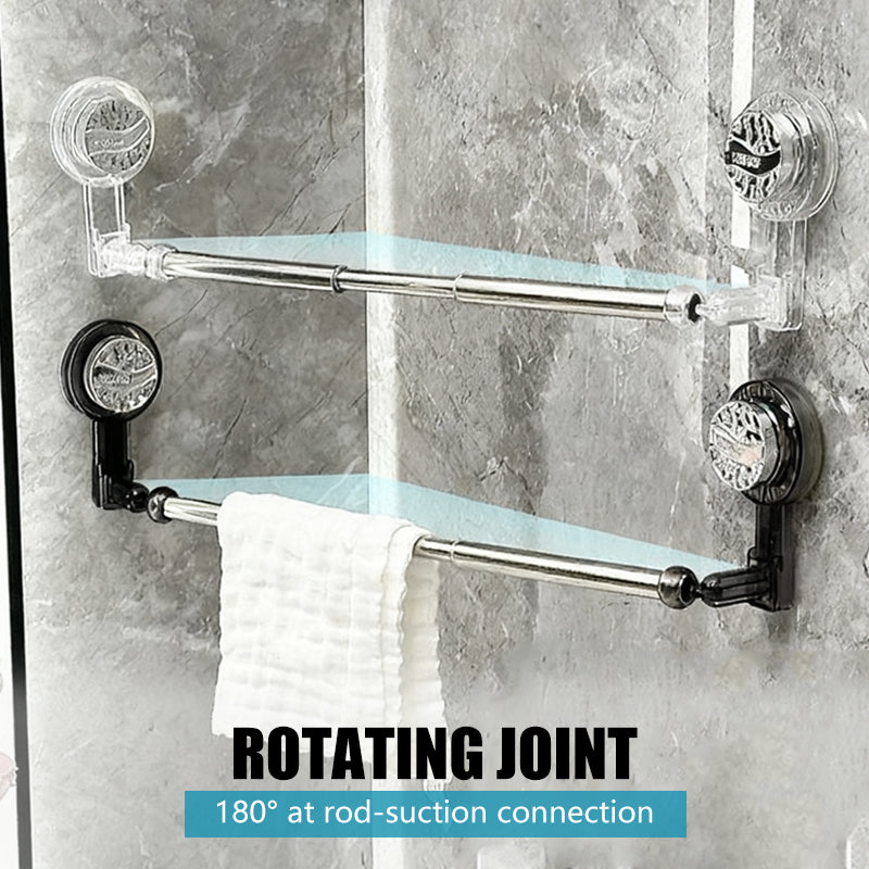 Hang Towels Instantly! No-Drill Adjustable Suction Cup Towel Bar