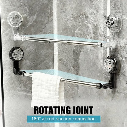 Hang Towels Instantly! No-Drill Adjustable Suction Cup Towel Bar