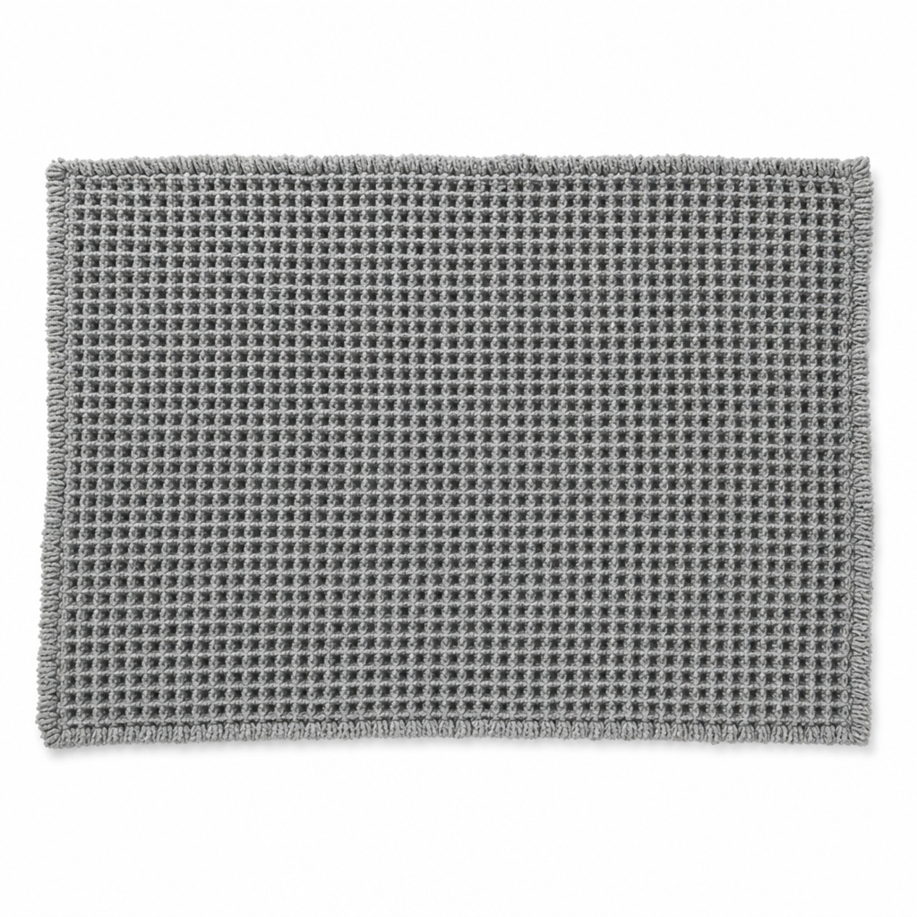 📢📢40% OFF !! ⏰Non Slip Water Absorbent Waffle Weave Bathroom Mat Solid Color Entrance Doormat