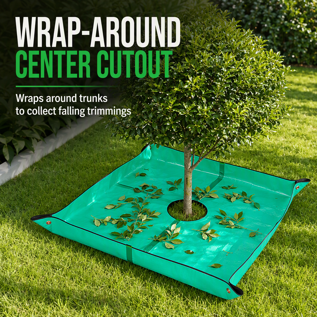 Garden Leaf Collection Mat with Center Hole