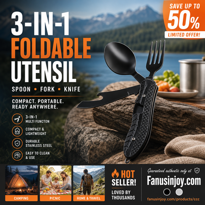 🎉🎉Surprise 50% off！🏕️Must-have for outdoor trips 🍴🥄4-In-1 Outdoor Folding Multifunctional Tableware - image 5
